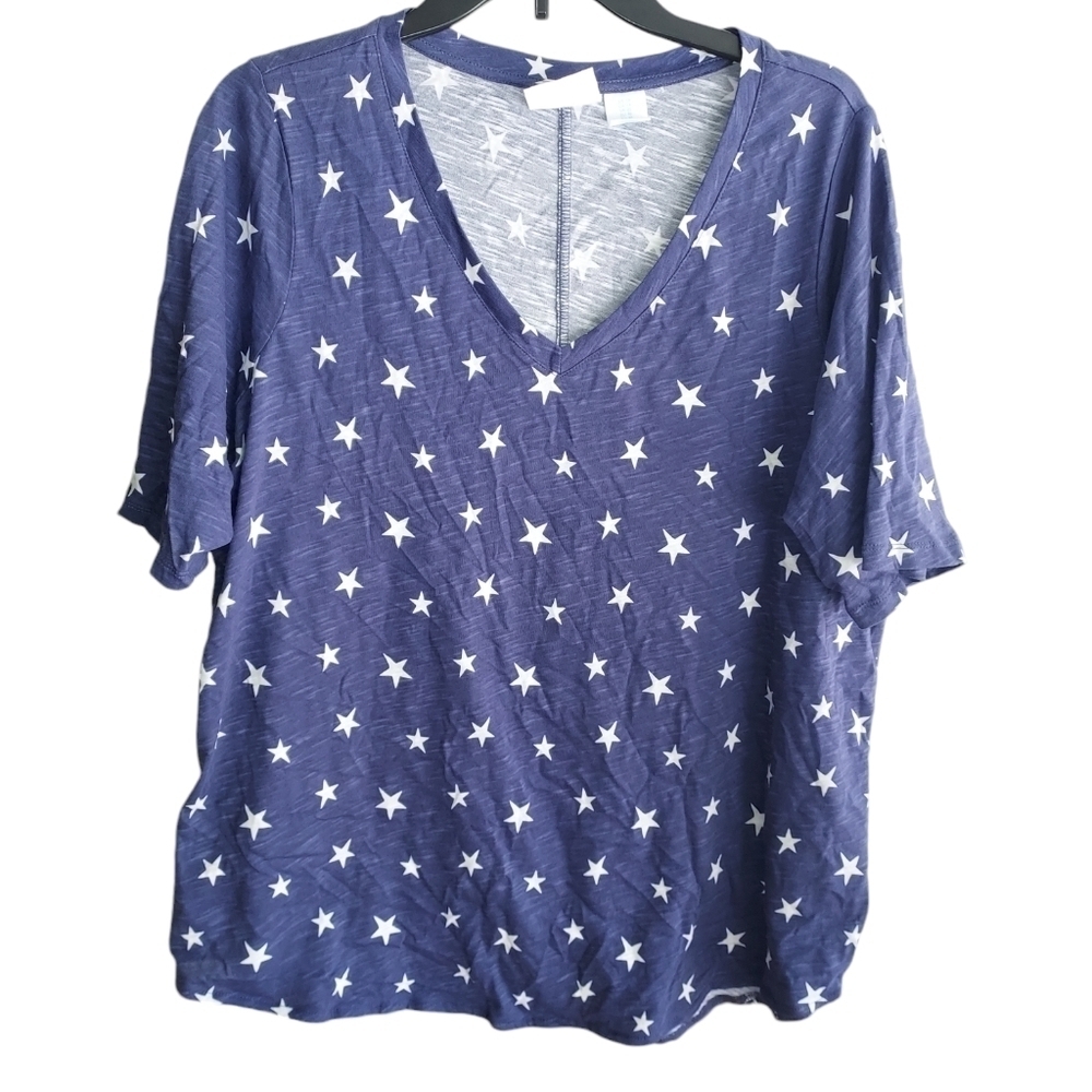Cynthia Rowley blue and white stars top